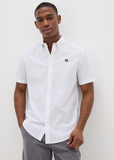 White Short Sleeve Oxford Shirt
