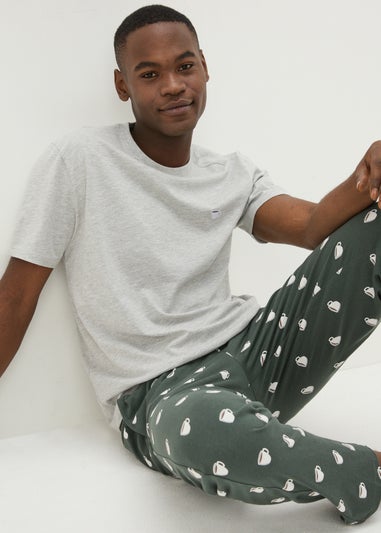 Green Coffee Cup Pyjama Set