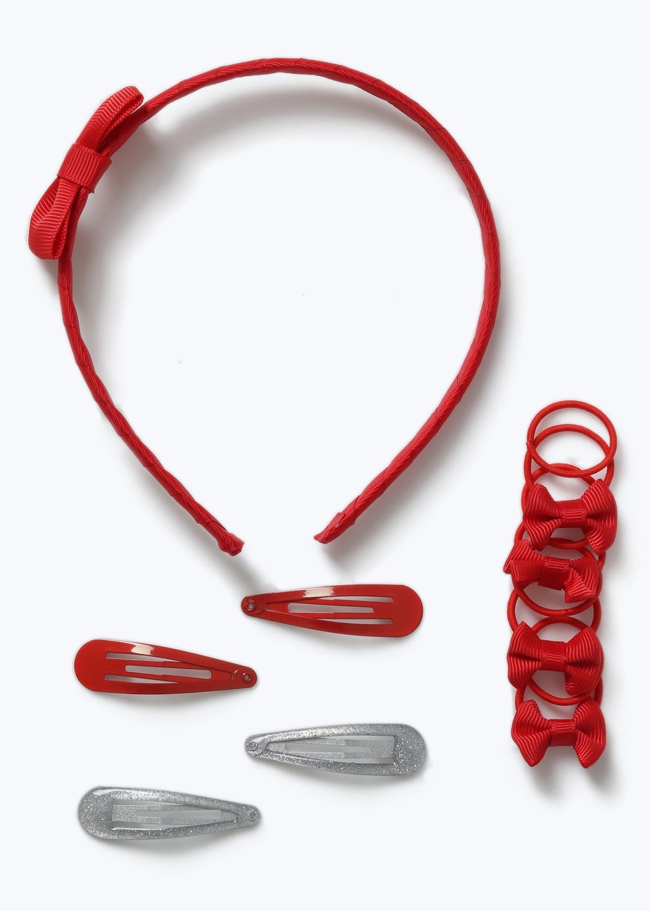 Girls Red Headband Set