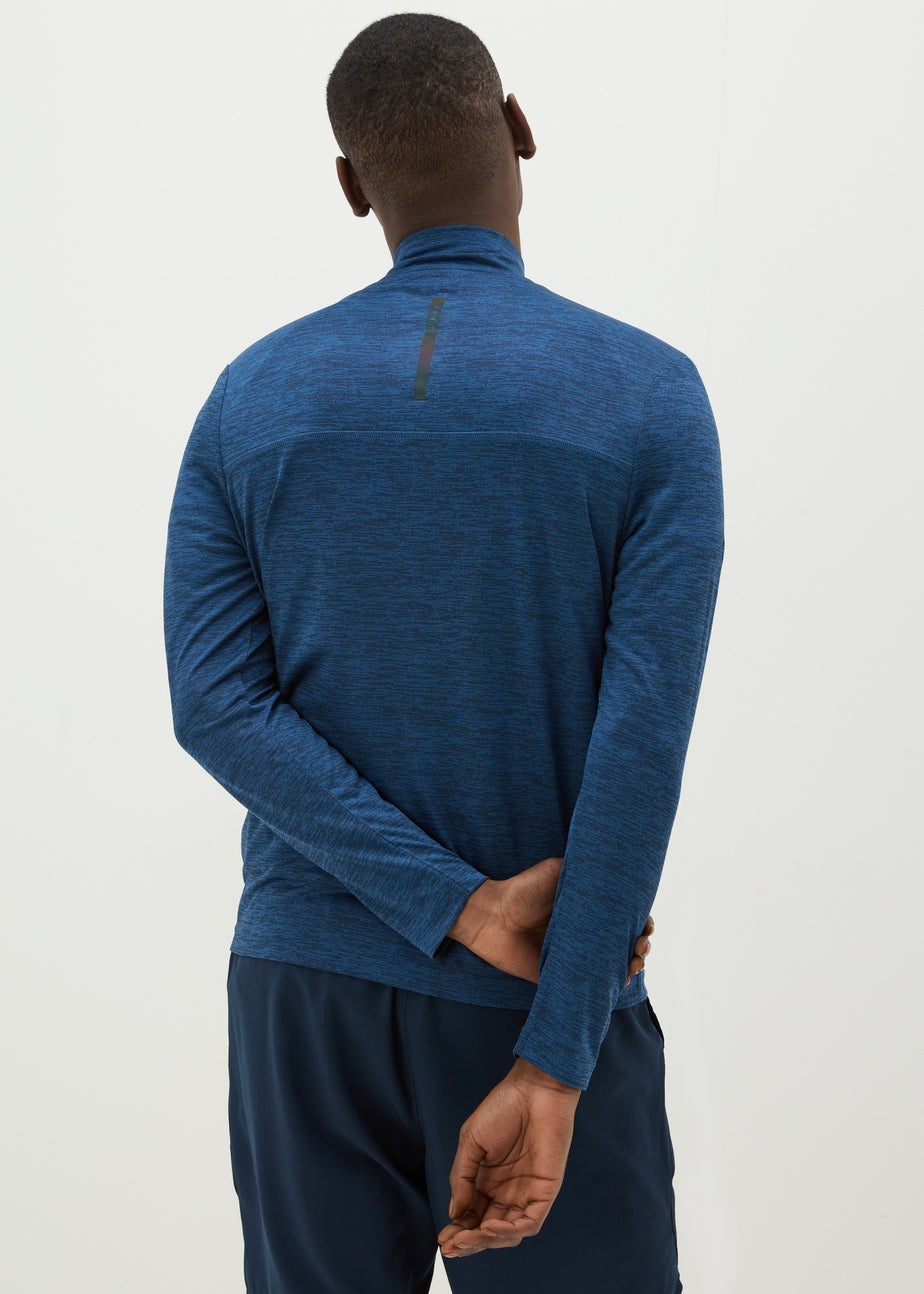 Souluxe Navy 1/4 Zip Long Sleeve Top