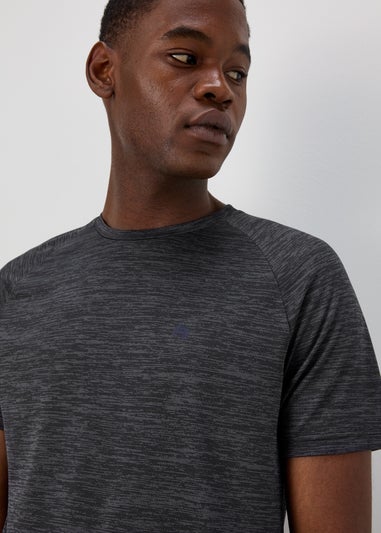 Souluxe Black Basic 2 Tone T-Shirt