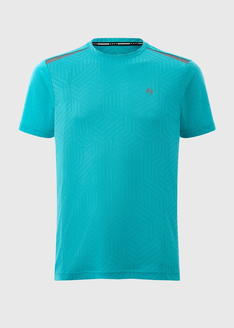 Souluxe Aqua Geometric T-Shirt