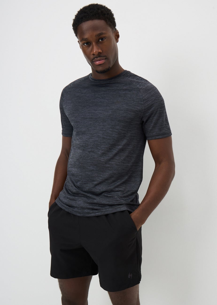 Souluxe Black Sports Shorts