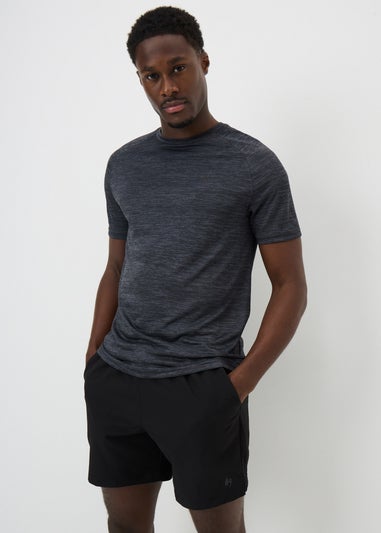 Souluxe Black Sports Shorts