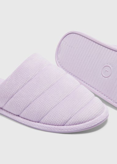 Lilac Mule Slippers