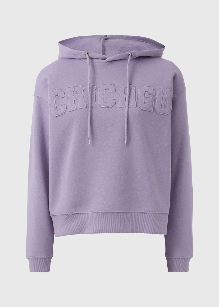 Purple Chicago Design Hoodie