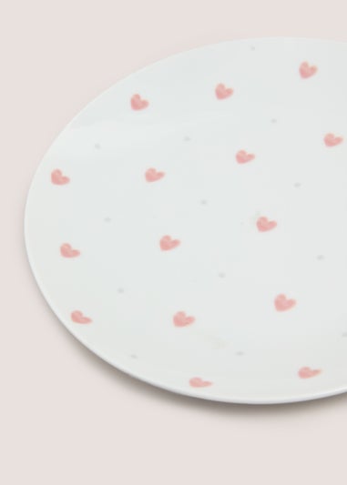 Pink Heart Side Plate