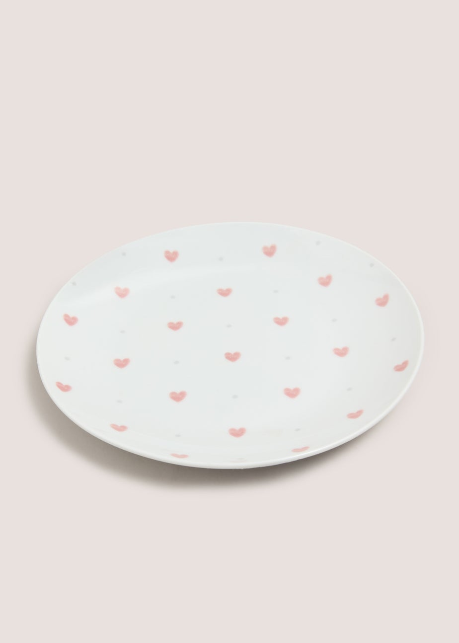 Pink Heart Side Plate