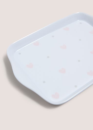 Pink Heart Tea Tray