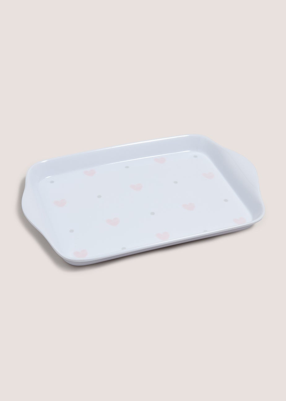 Pink Heart Tea Tray