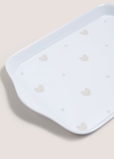 Neutral Heart Tea Tray