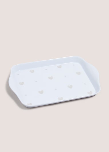 Neutral Heart Tea Tray