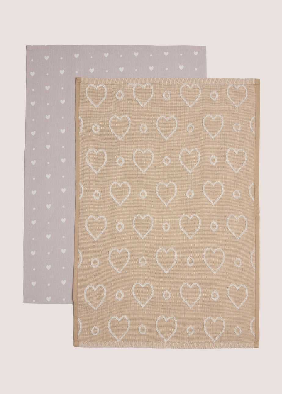Grey Heart Oven Gloves