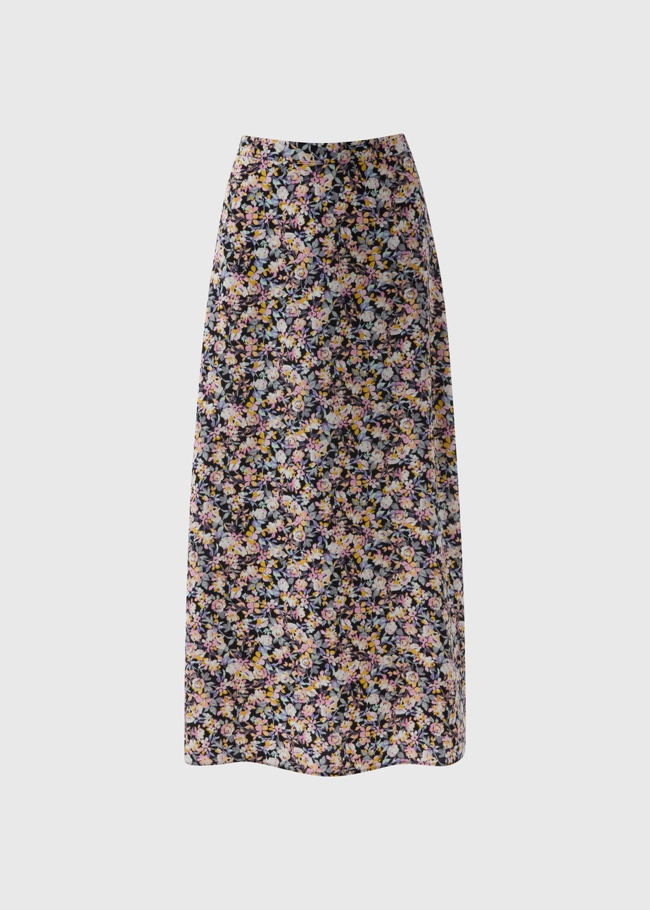 Multicolour Floral Flared Midaxi Skirt