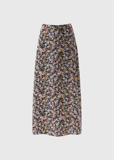 Multicolour Floral Flared Midaxi Skirt
