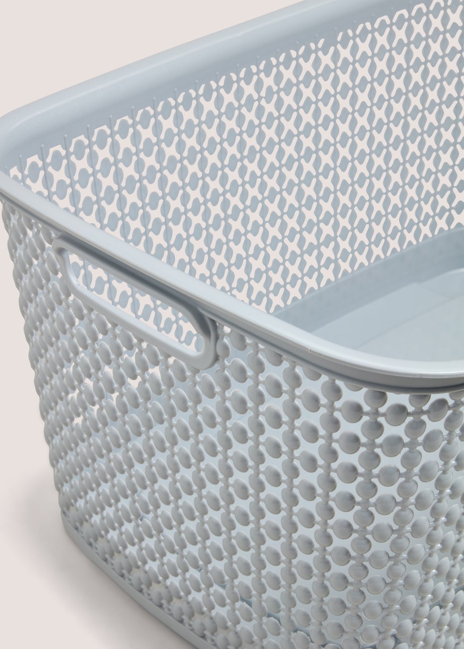 Grey Plastic Large Laundry Basket