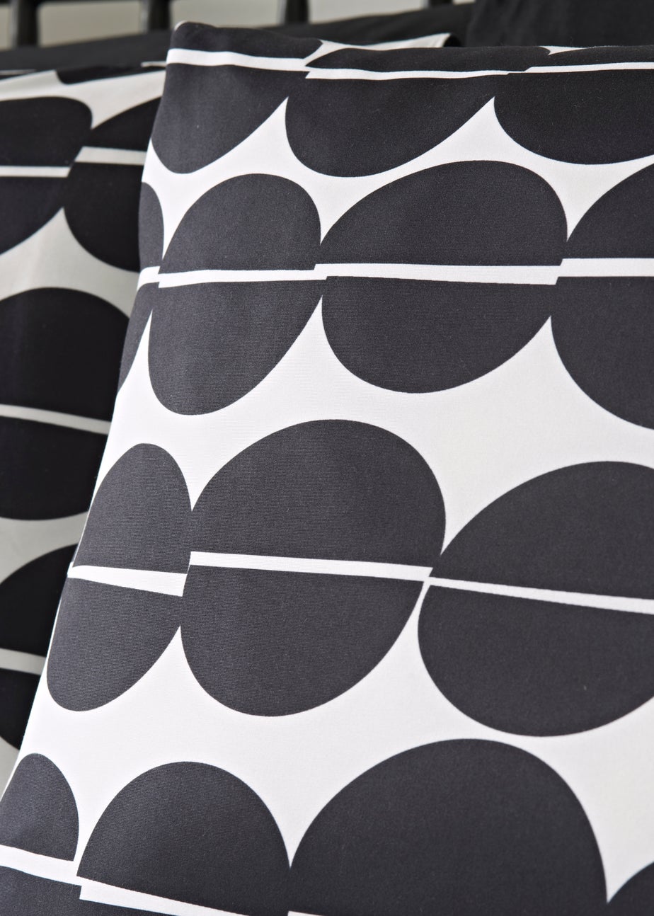 Black Mono Linear Duvet Set