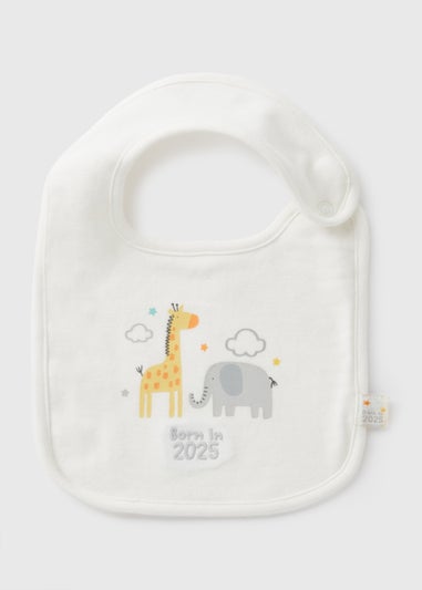 Baby Cream Born In 2025 Bib