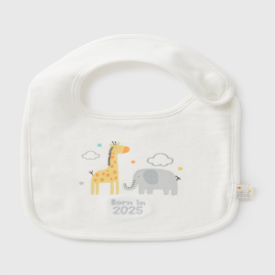 Baby Cream Born In 2025 Bib