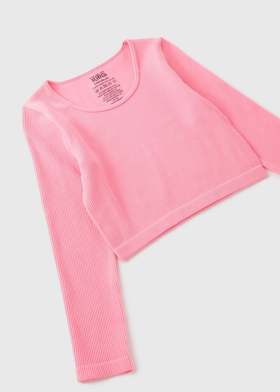 Girls Pink Seamless Top (7-15yrs)