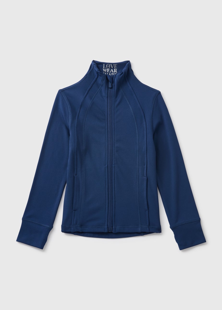 Girls Navy Zip Up Sports Jacket (7-15yrs)