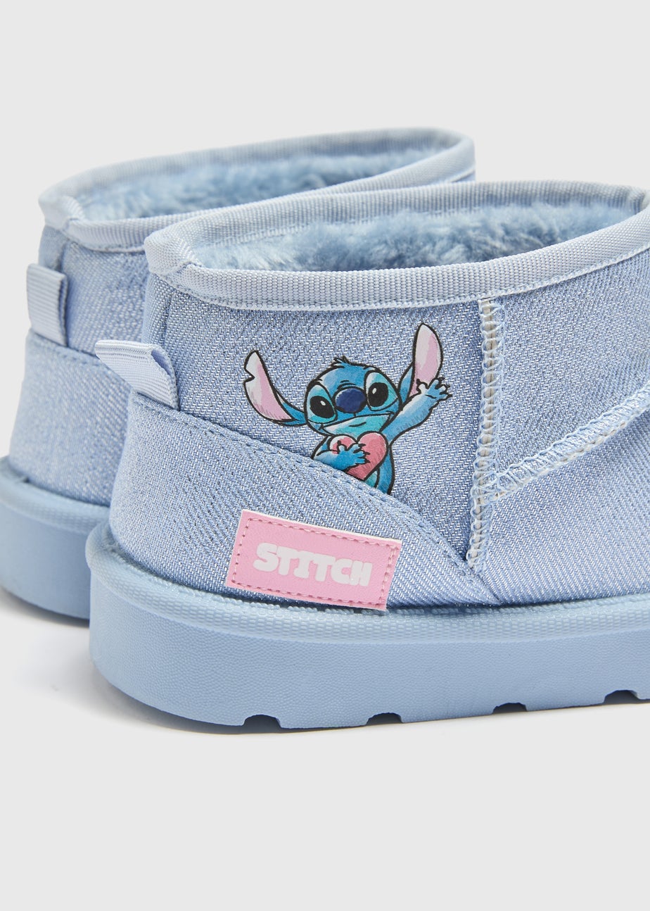 Disney Girls Blue Stitch Snug Boots (Younger 10-Older 5)
