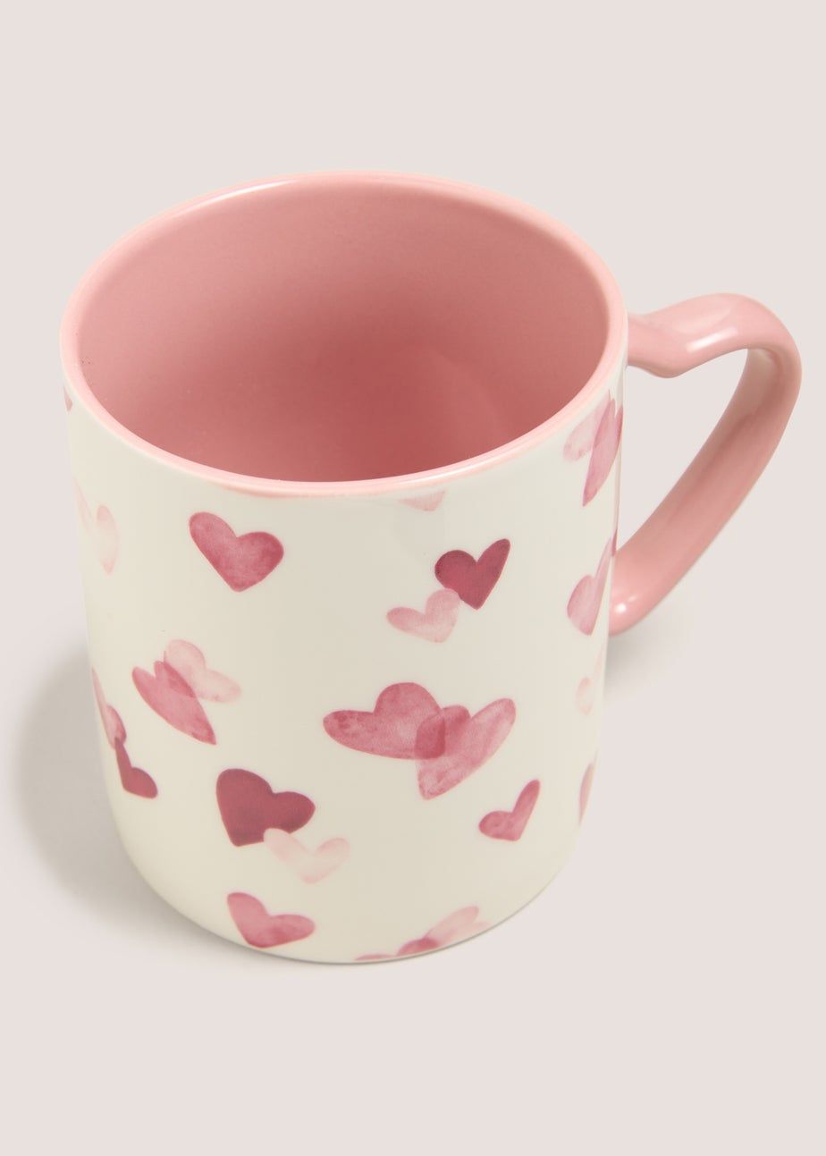 Pink Heart Valentines Mug