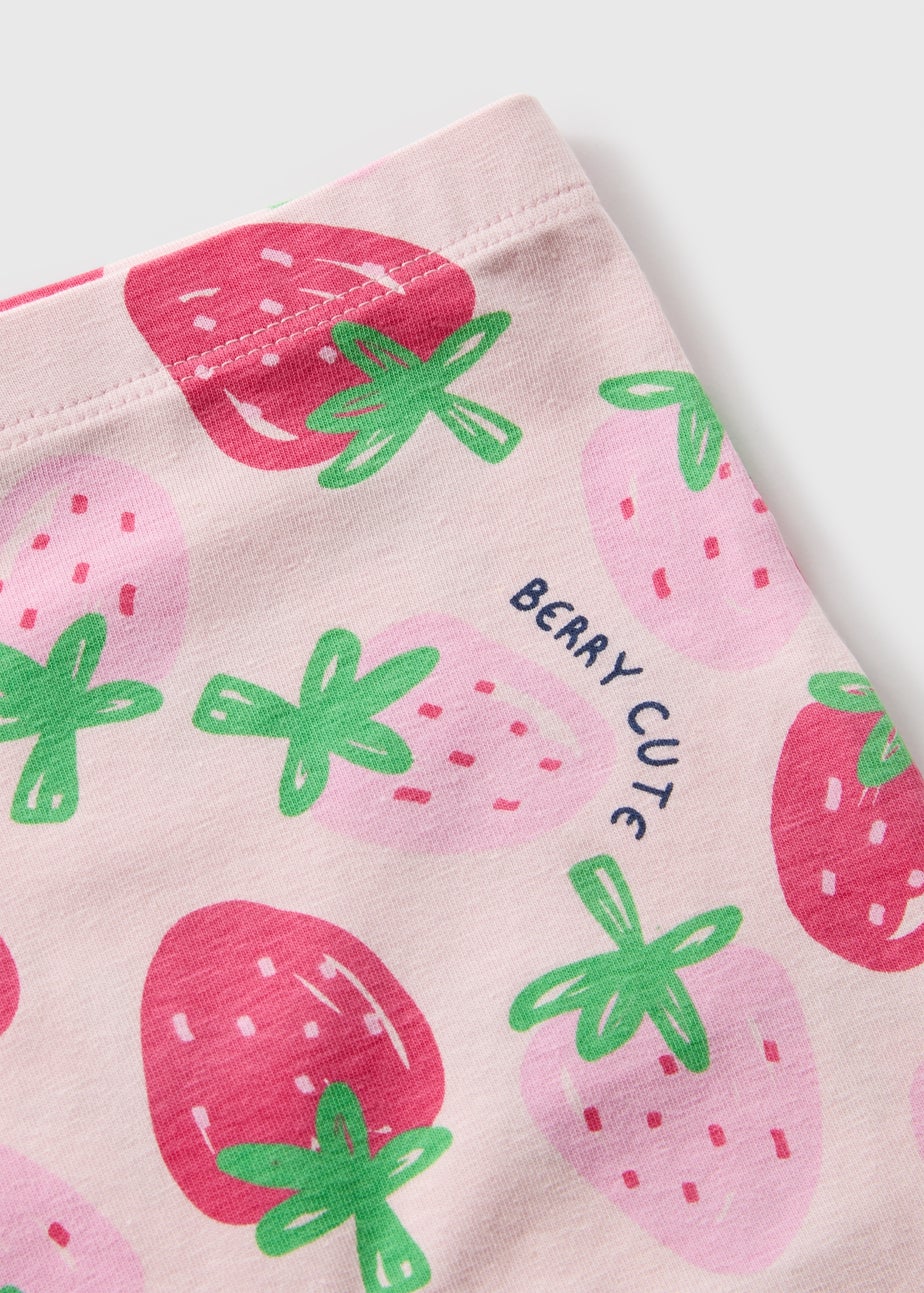 Baby Pink Strawberry Leggings (Newborn-23mths)