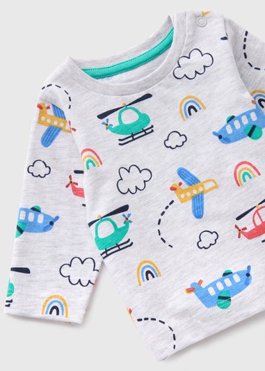 Baby Grey Transport Long Sleeve Top (Newborn-23mths)