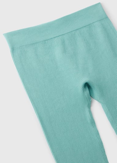 Girls Teal Seamless Leggings (7-15yrs)