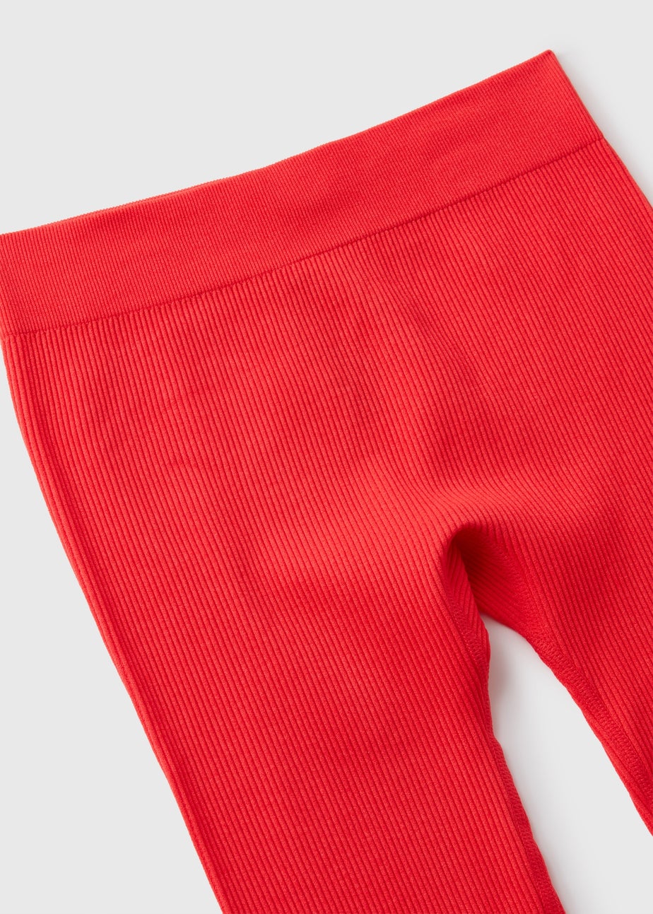 Girls Red Seamless Leggings (7-15yrs)