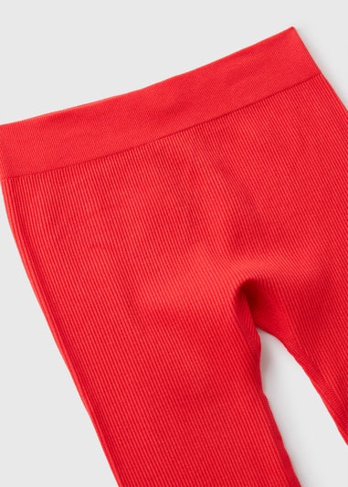 Girls Red Seamless Leggings (7-15yrs)