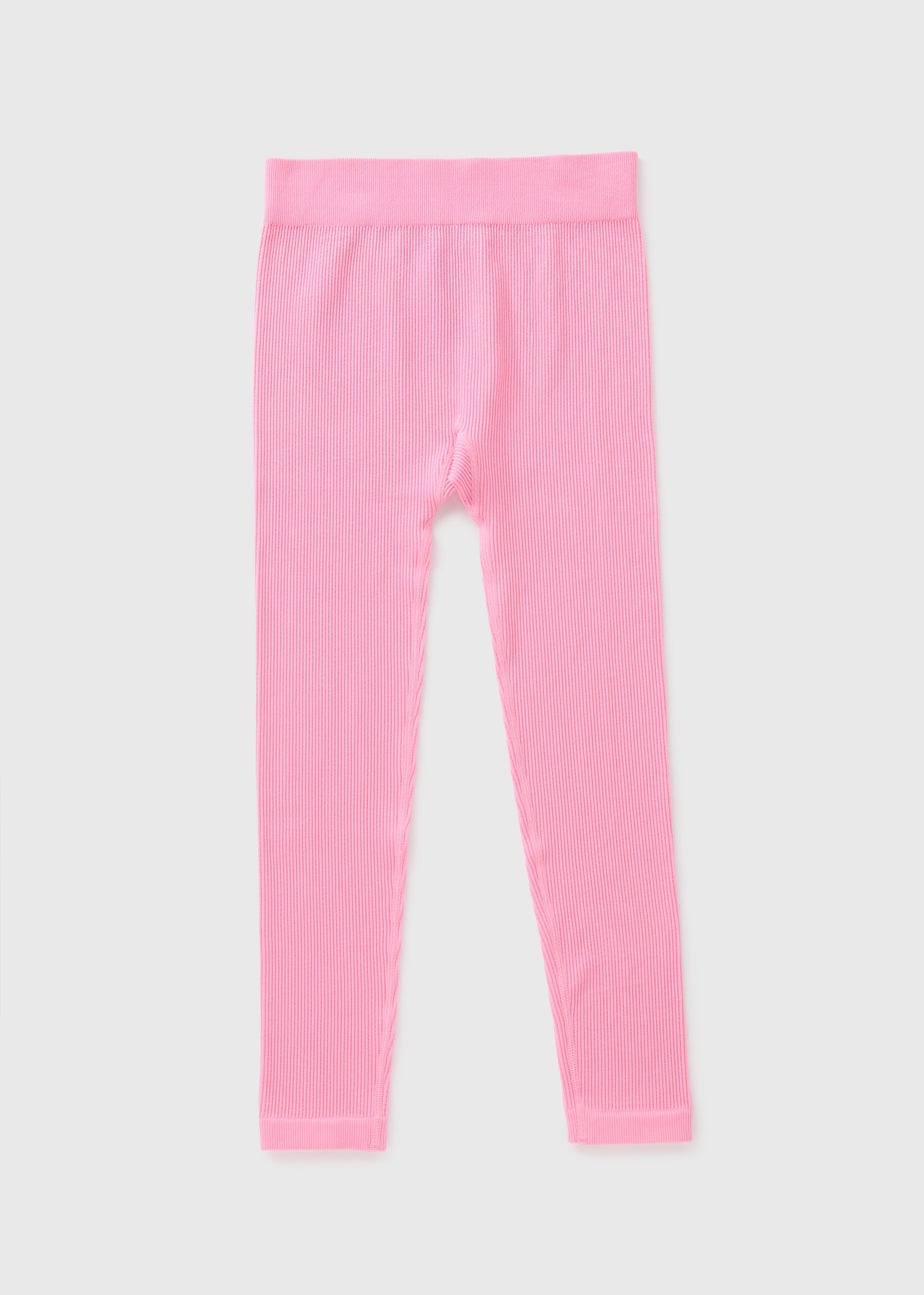 Girls Pink Seamless Leggings (7-15yrs)