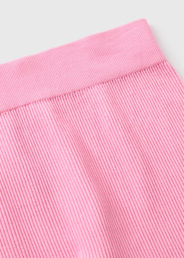 Girls Pink Seamless Leggings (7-15yrs)