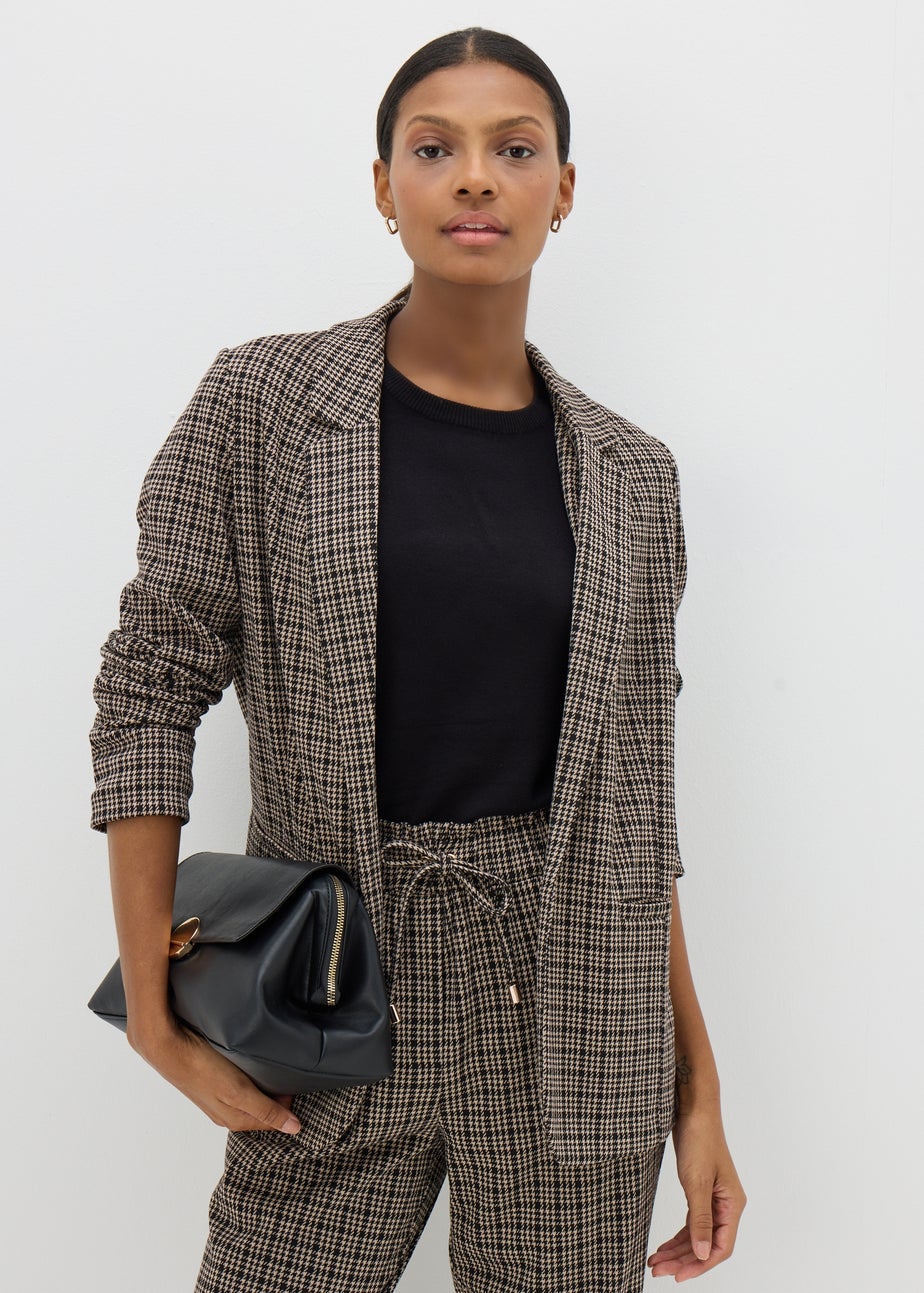 Et Vous Black Check Ponte Blazer