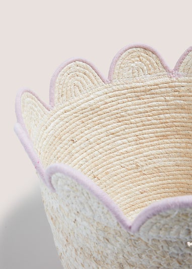 Pink Scallop Edge Basket