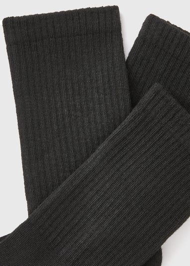3 Pack Black Crew Sports Socks