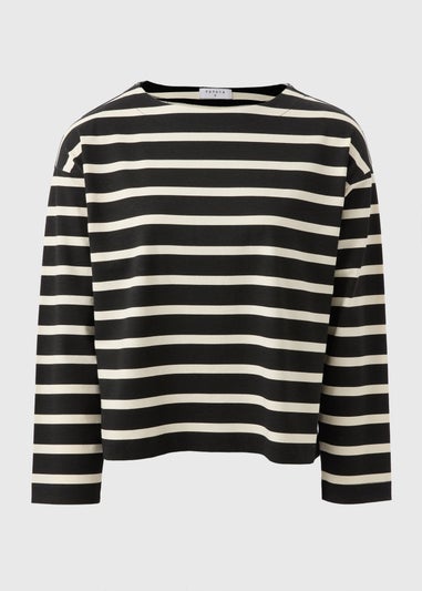 Black Stripe Long Sleeve Top