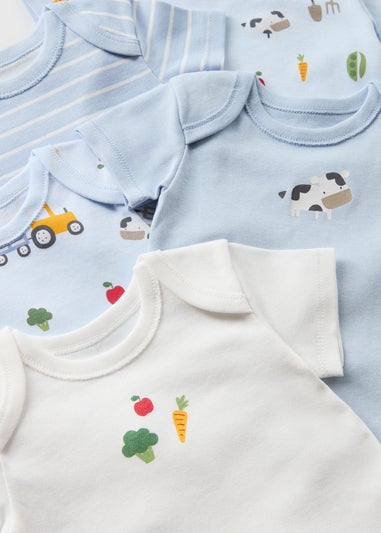 5 Pack Baby Blue Transport Bodysuits (Newborn-23mths)