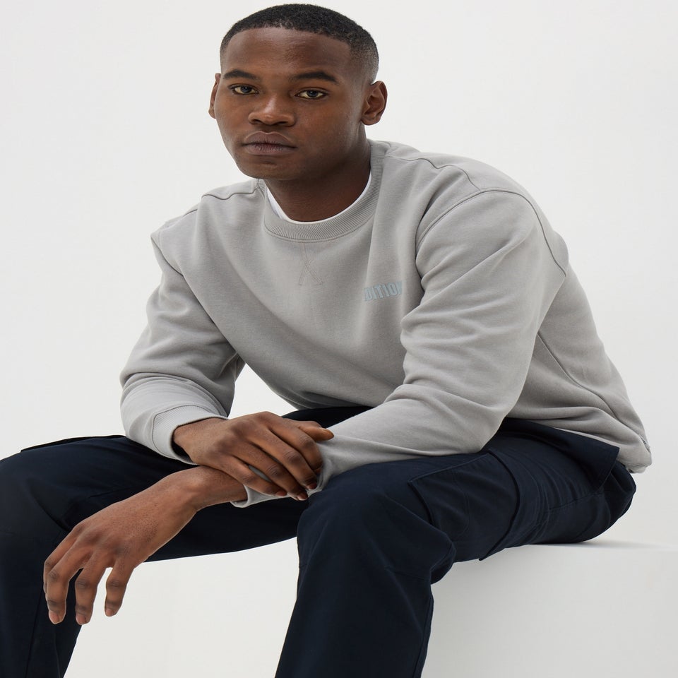 Navy Cuffed Cargo Trousers