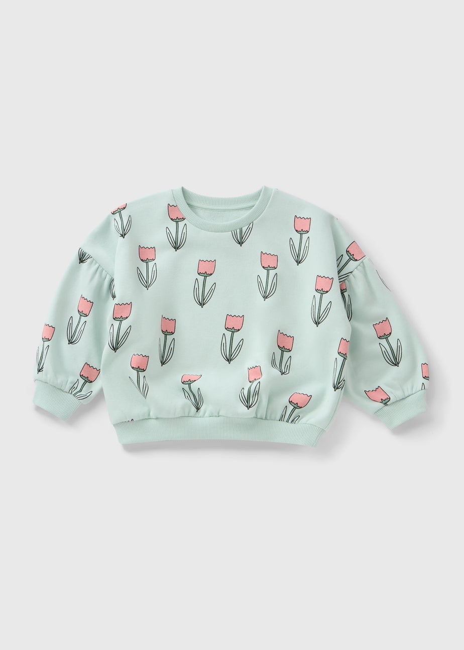 Girls Green Tulip Sweatshirt (1-7yrs)