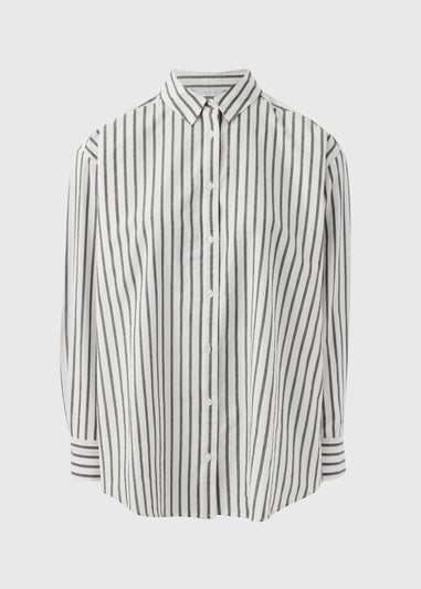 Papaya Petite Black Bold Stripe Shirt