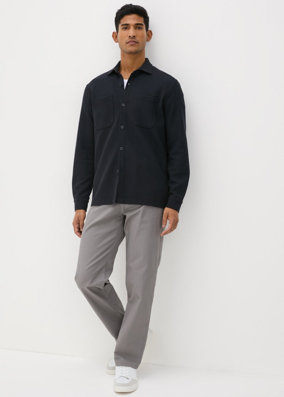 Grey Straight Fit Chinos