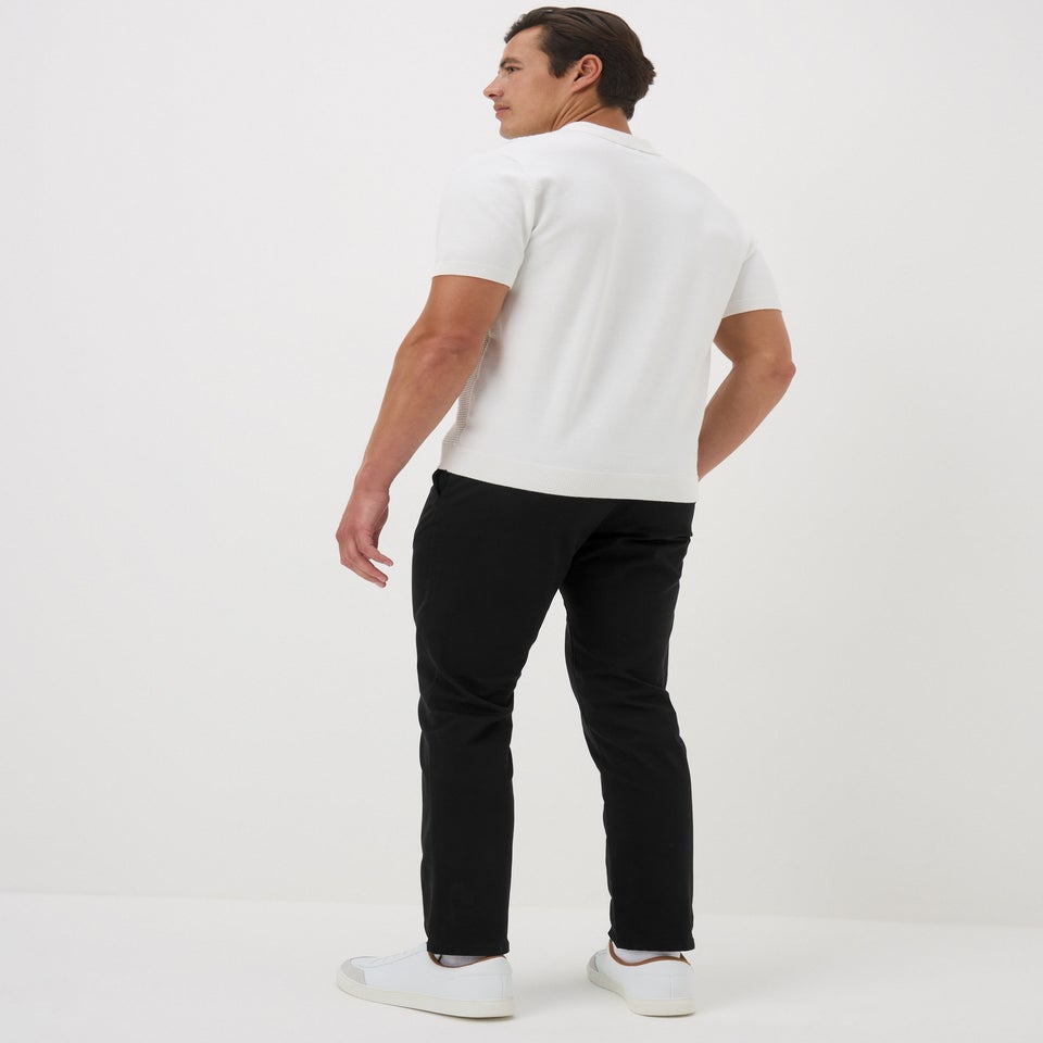 Black Slim Fit Chino Trousers