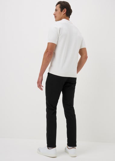 Black Slim Fit Chino Trousers