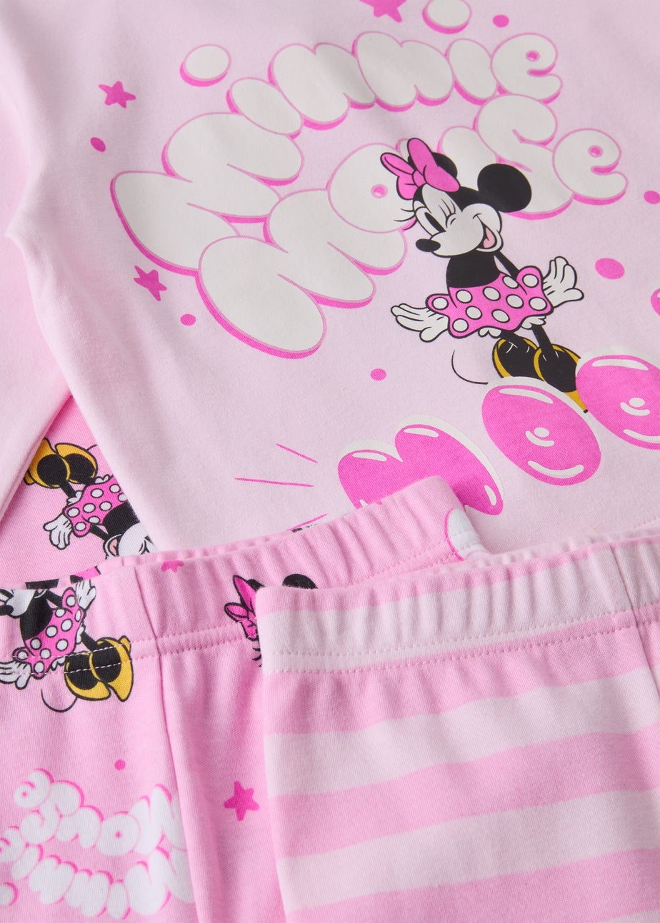 Disney Girls Pink Minnie Mouse Pyjama Sets (1-7yrs)