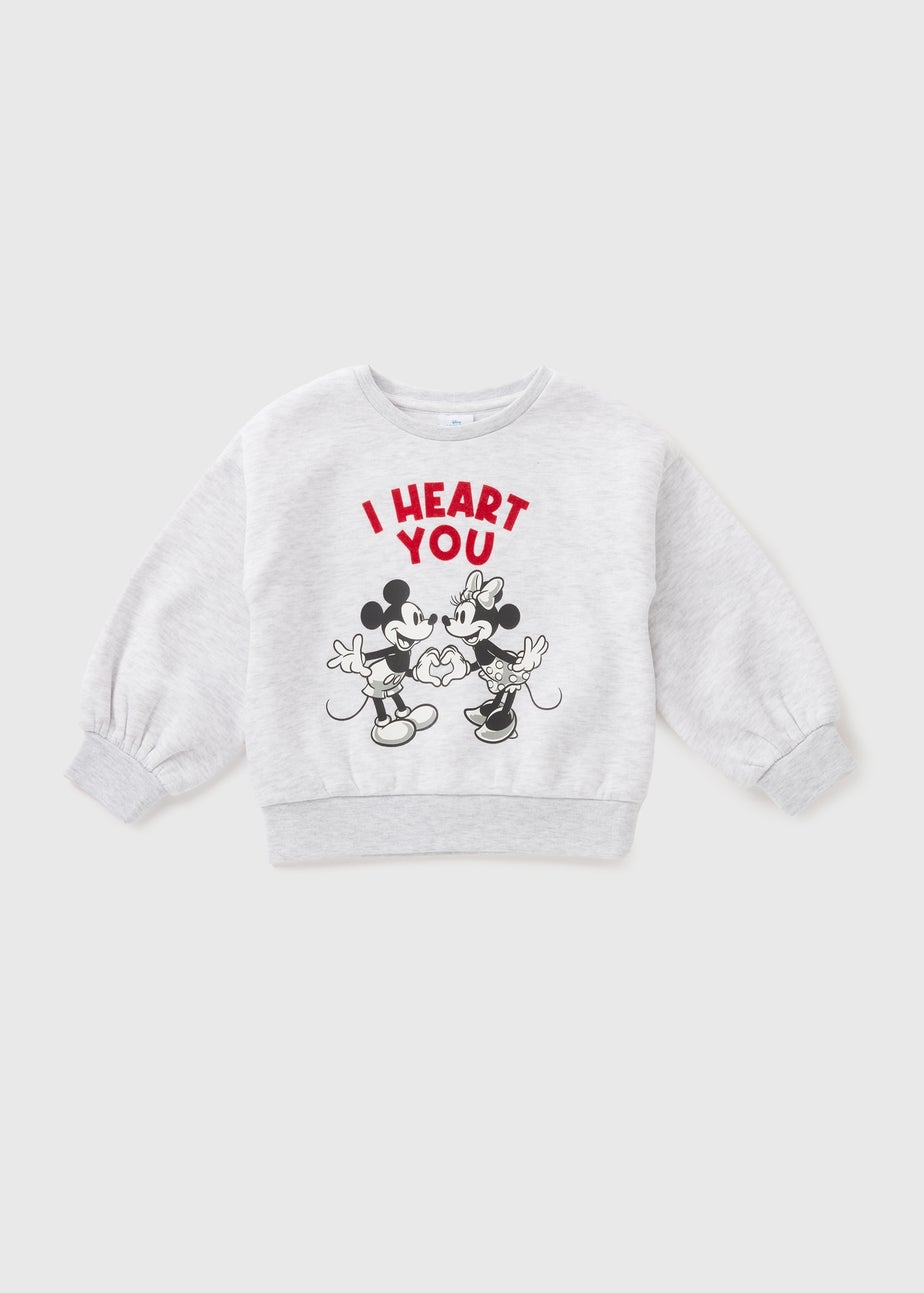 Disney Grey Minnie & Mickey Mouse Sweatshirt (1-7yrs)