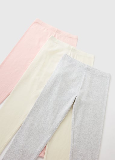 3 Pack Girls Multicolour Leggings (1-7yrs)