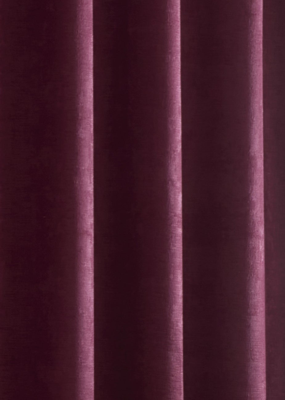 Fusion Strata Dim out Woven Purple Eyelet Curtains