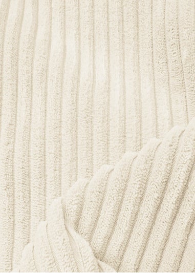 rucomfy Jumbo Cord Slouchbag Ivory Beanbag